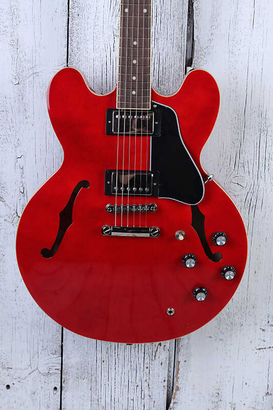 

Электрогитара Epiphone ES-335 с полуакустическим корпусом, глянцевая вишневая отделка