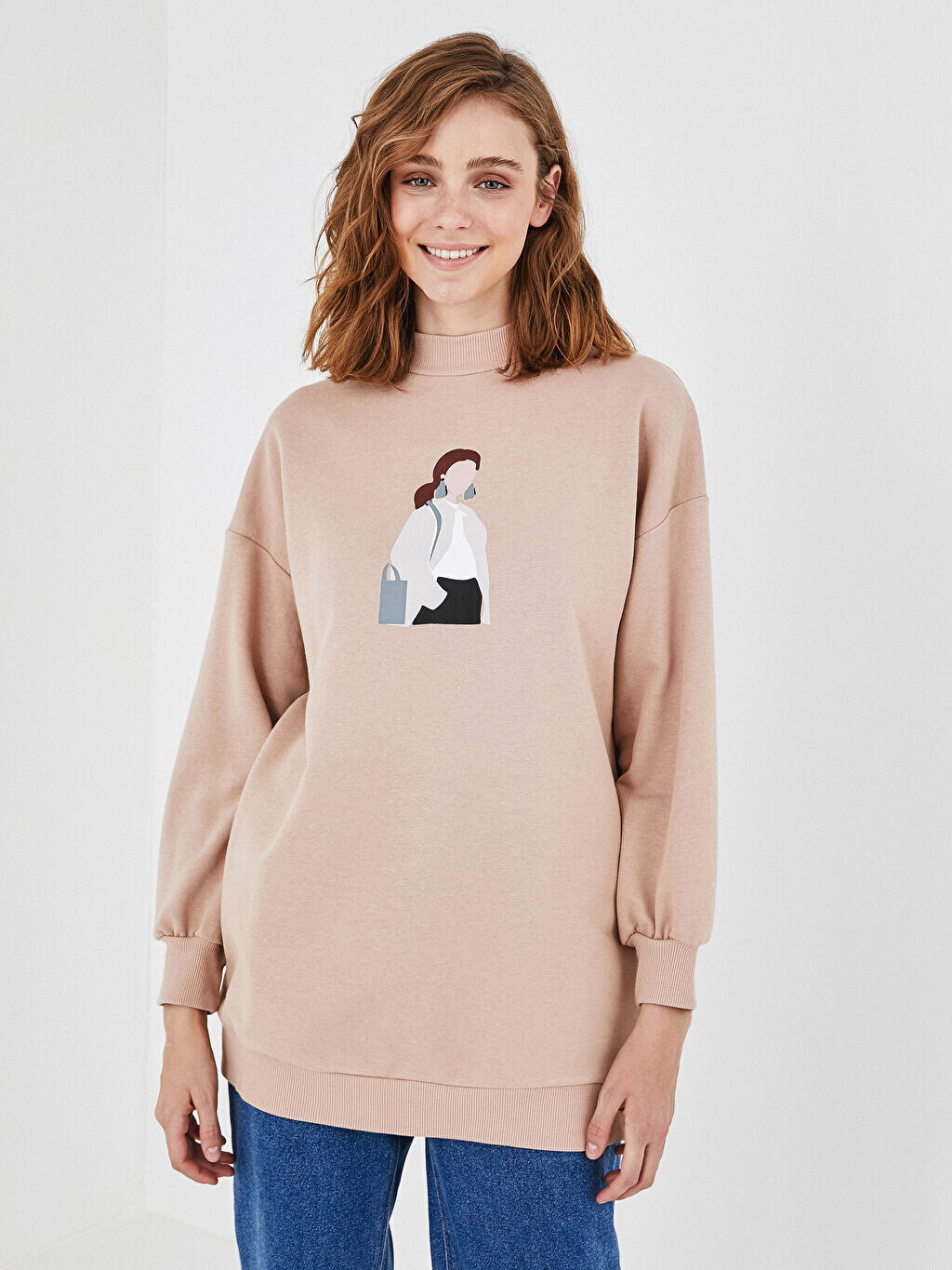 

Хлопковая туника оверсайз LCW Modest