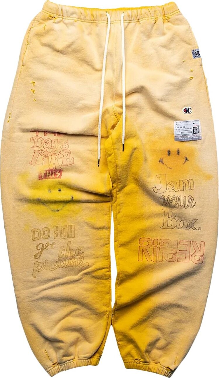 

Спортивные брюки Maison Mihara Yasuhiro Bleached Sweatpants 'Yellow', желтый