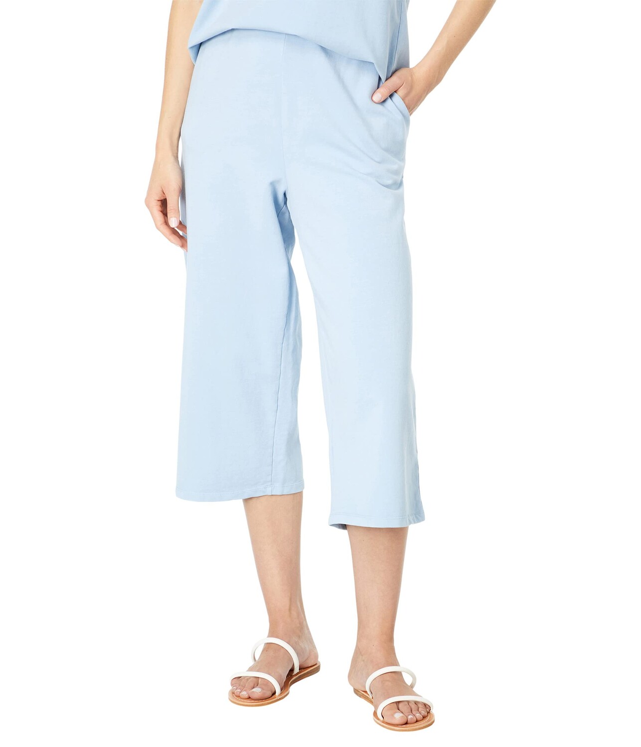 

Брюки Mod-o-doc, Lightweight French Terry Cropped Wide Leg Pants