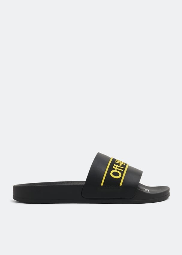 

Шлепанцы OFF-WHITE Industrial belt slides, черный