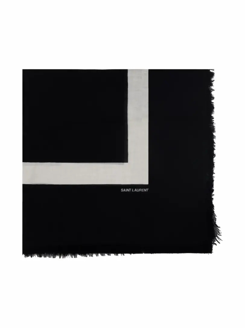 

Кашемировая шаль с принтом Saint Laurent