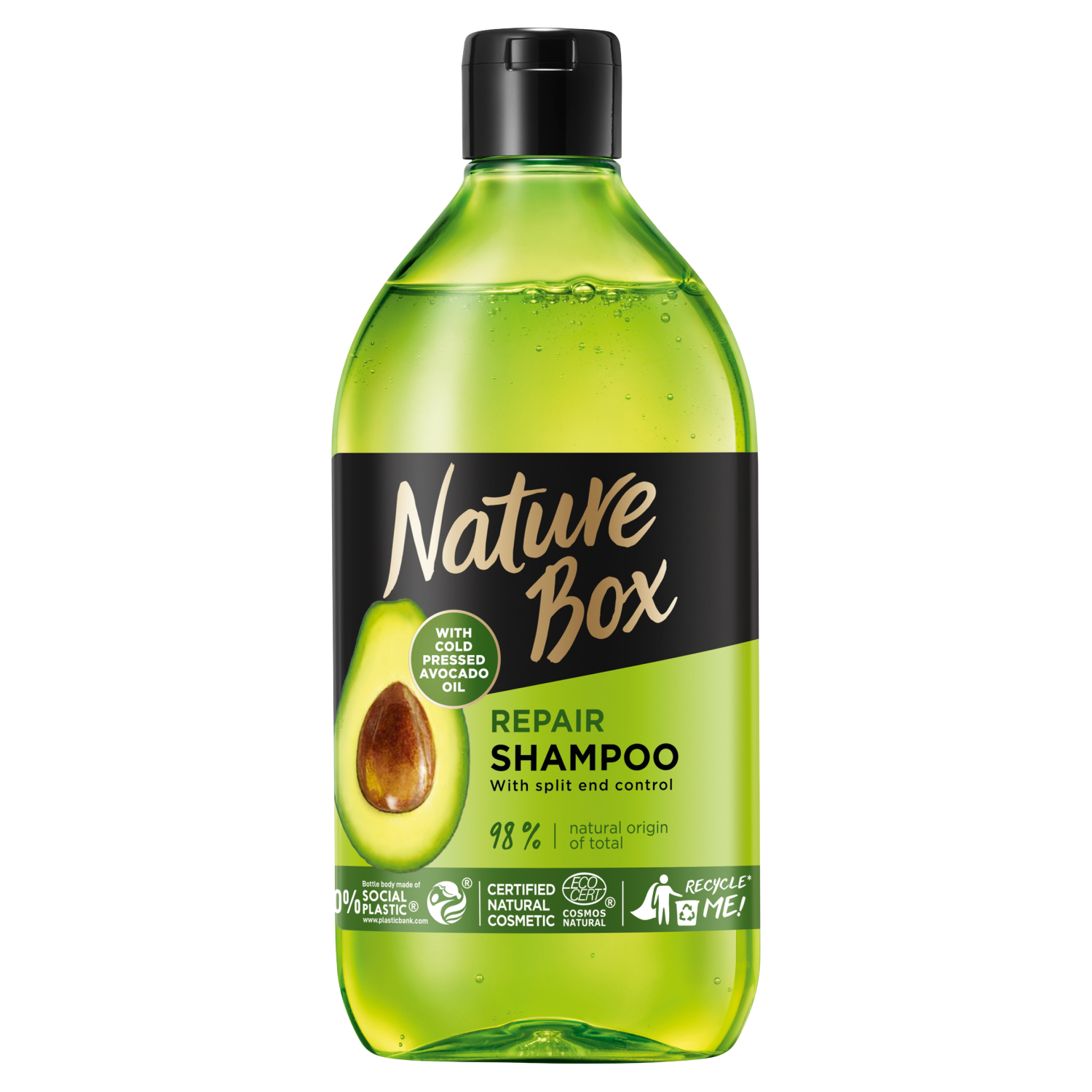 Nature Box Avocado Oil регенерирующий шампунь для поврежденных волос, 385 мл