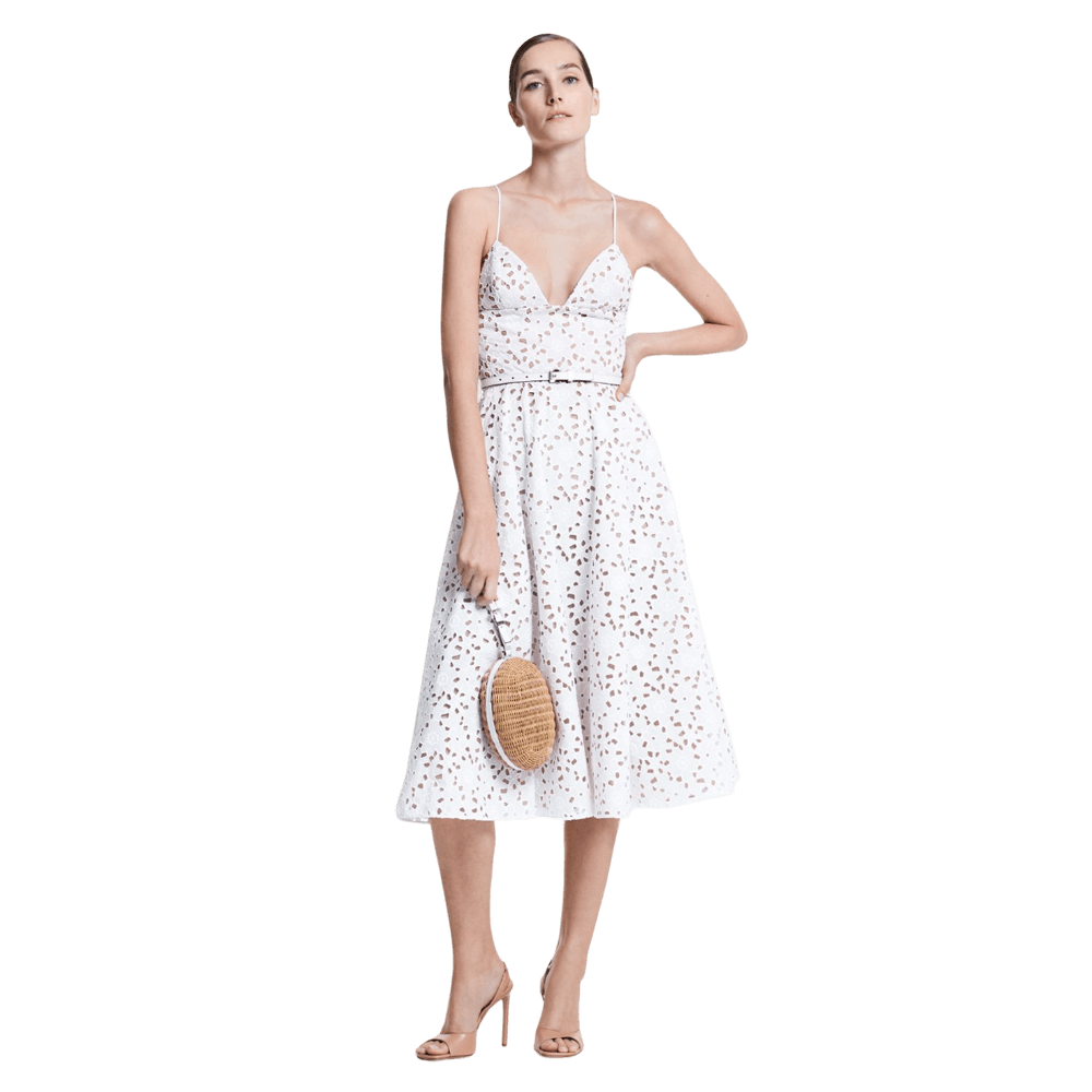 

Платье Michael Kors Floral Cotton Eyelet, белый