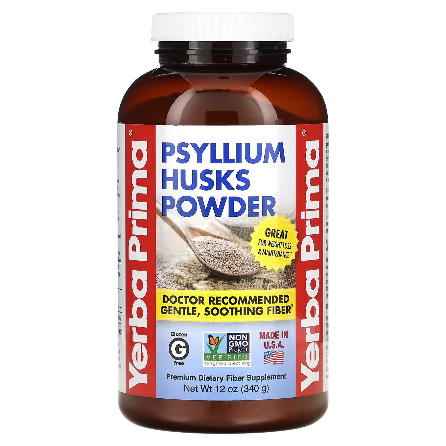 

Yerba Prima, порошок из шелухи семян подорожника, 340 г (12 унций)