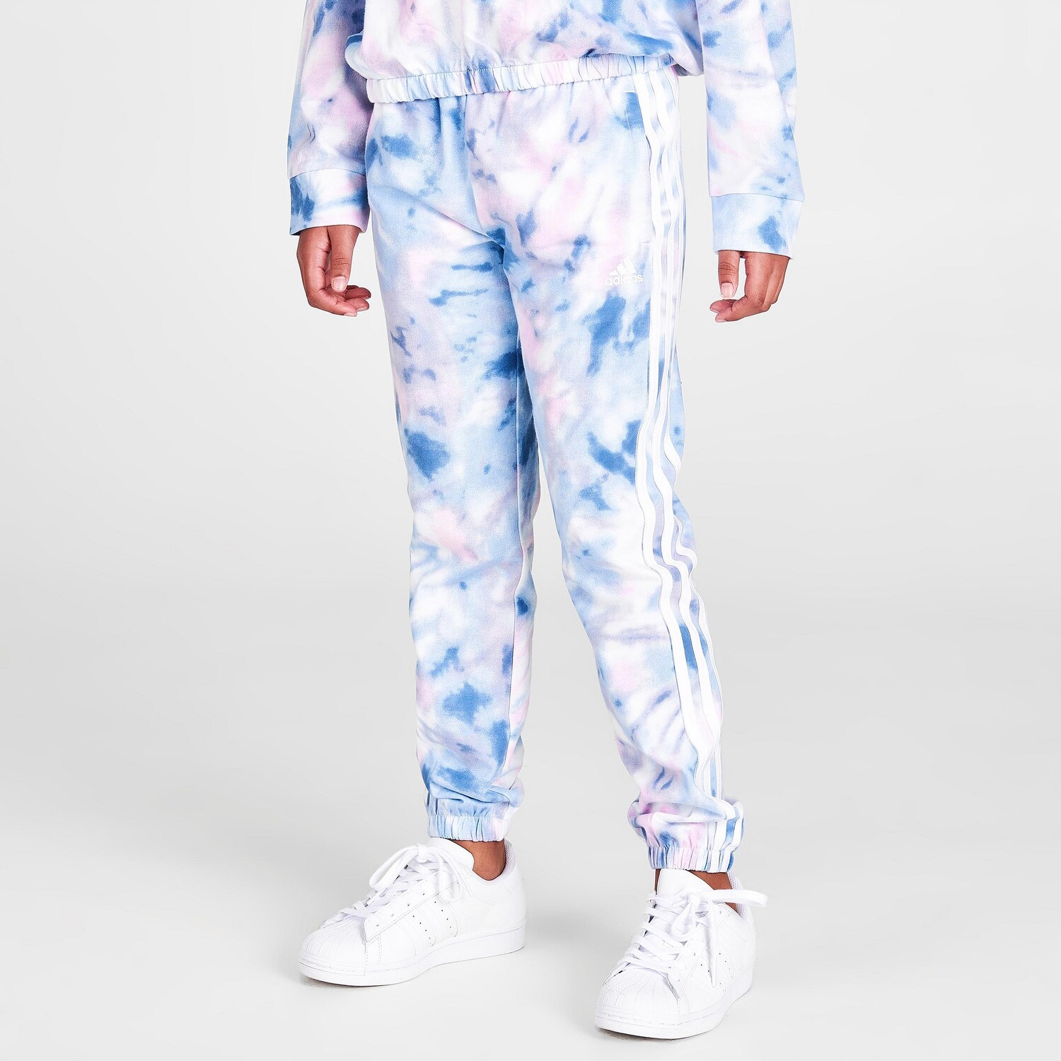 

Брюки-джоггеры Adidas French Terry Tie-Dye для девочек, синий