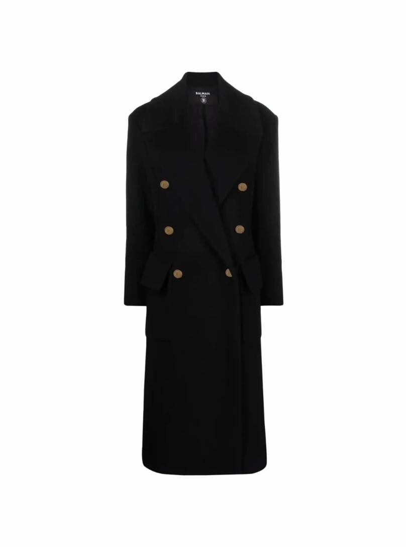 

Двубортное пальто Balmain