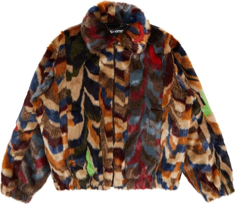 Supreme Multicolor Faux Fur Bomber Jacket Multicolor CDEK.Shopping