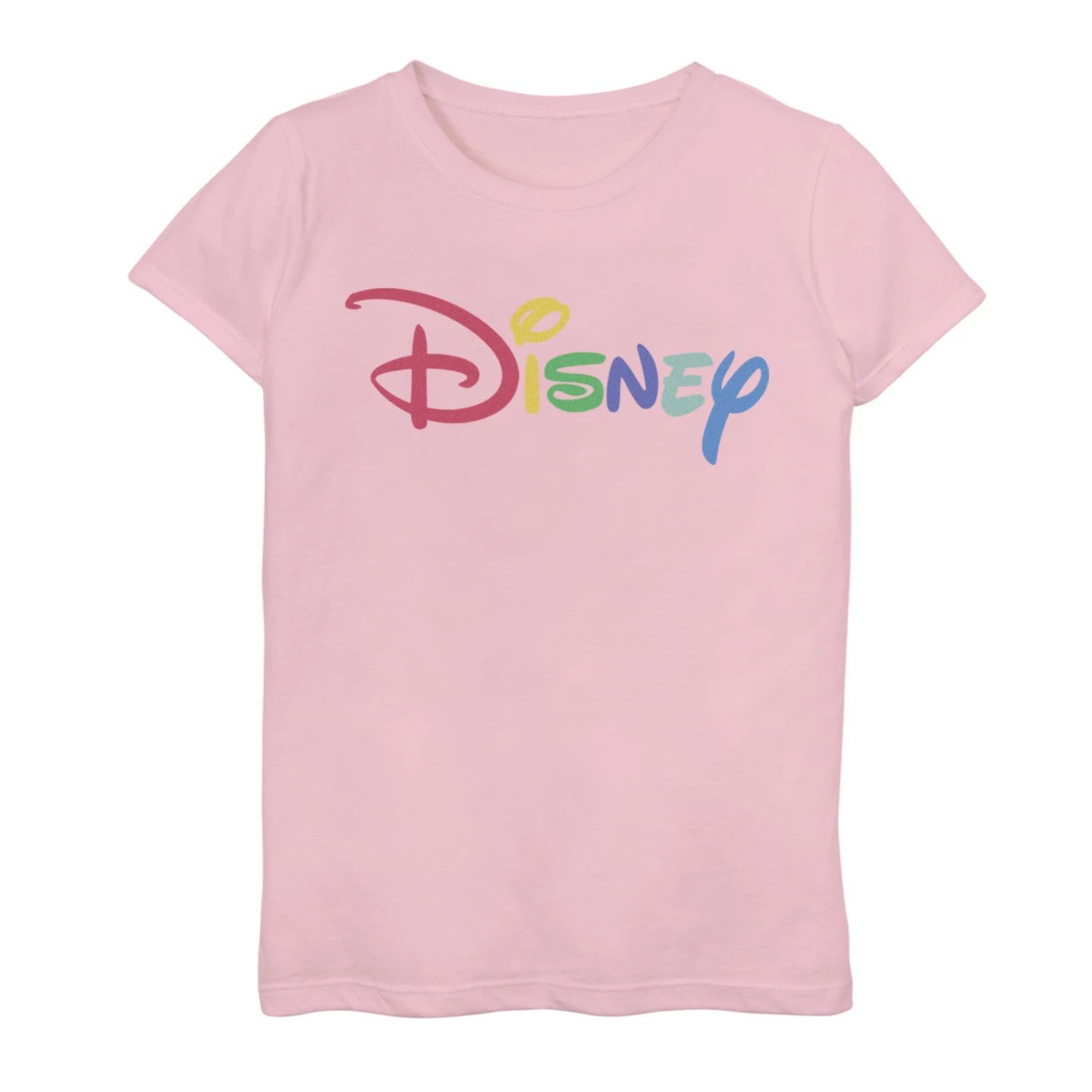цена Футболка с радужным логотипом Disney для девочек 7–16 лет Disney, розовый