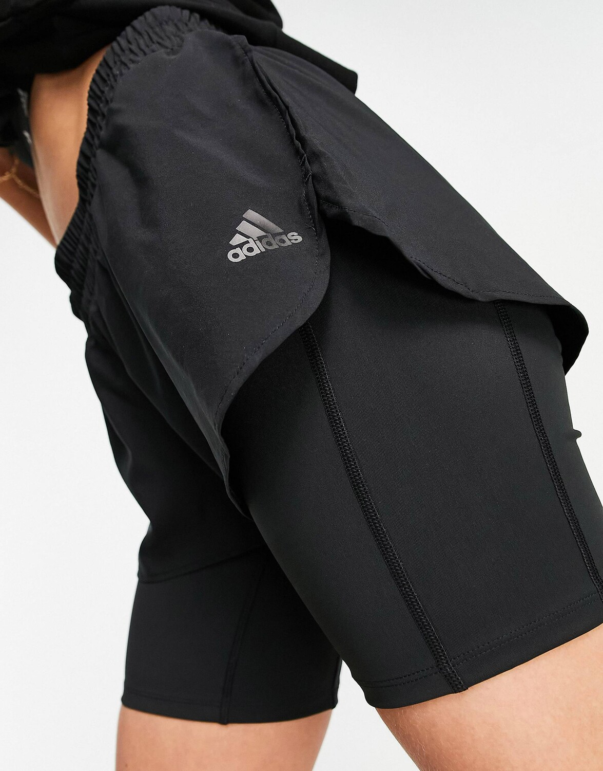 

Черные шорты adidas Running Run Icons 2 in 1, Черный