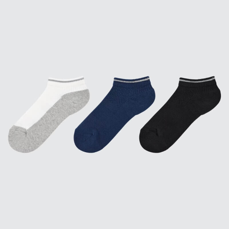 

Набор носков Uniqlo Kids Reflect Short (three Pairs), серый/синий/черный