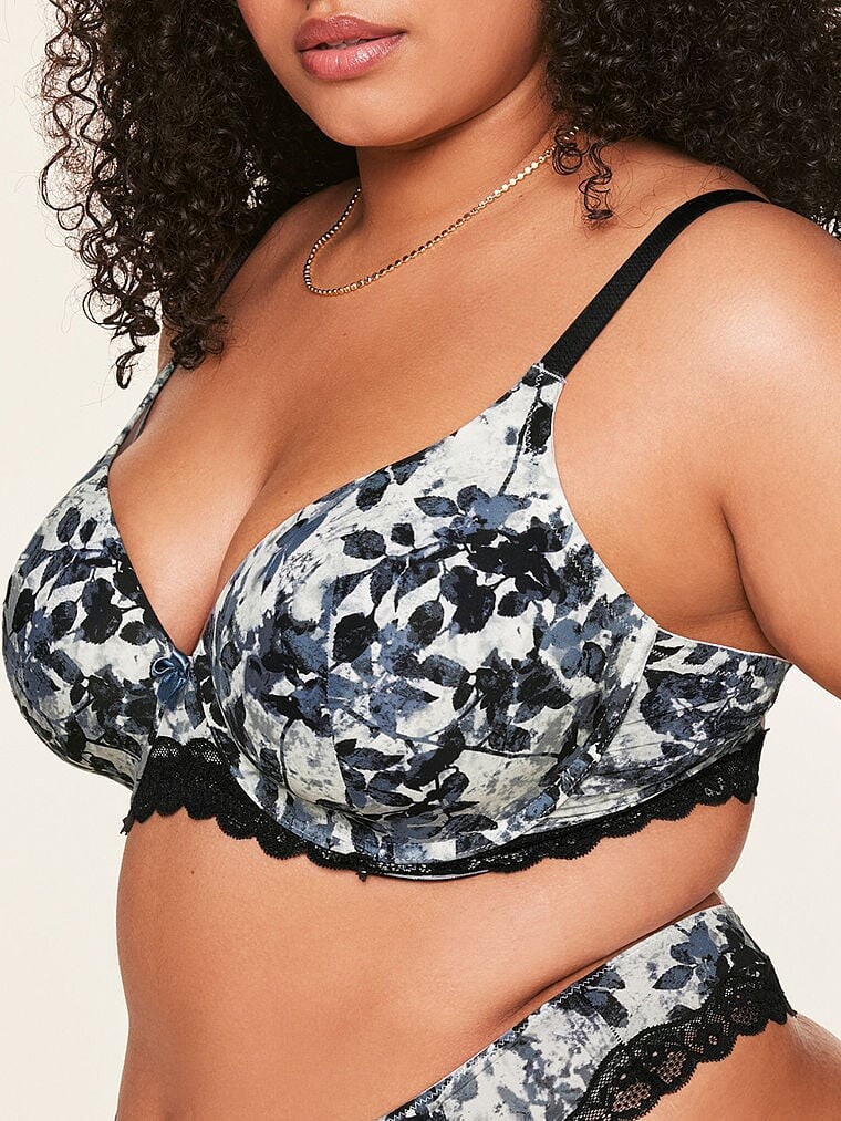 

Бюстгальтер Adore Me Nare Full Coverage Push-Up, белый/черный