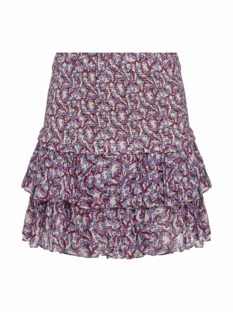 Мини-юбка Naomi Isabel Marant Étoile ассиметричная плиссированная мини юбка с оборками модная трапециевидная юбка с завышенной талией праздничная стильная юбка для женщин н