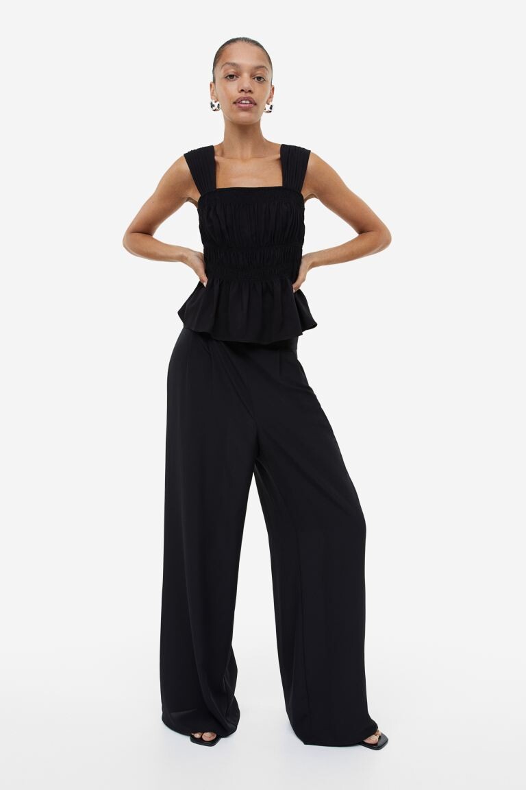 

Широкие брюки H&M, черный