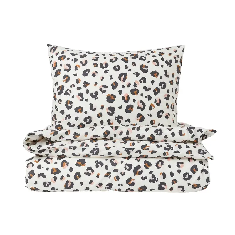 

Комплект односпального постельного белья H&M Home Leopard, белый