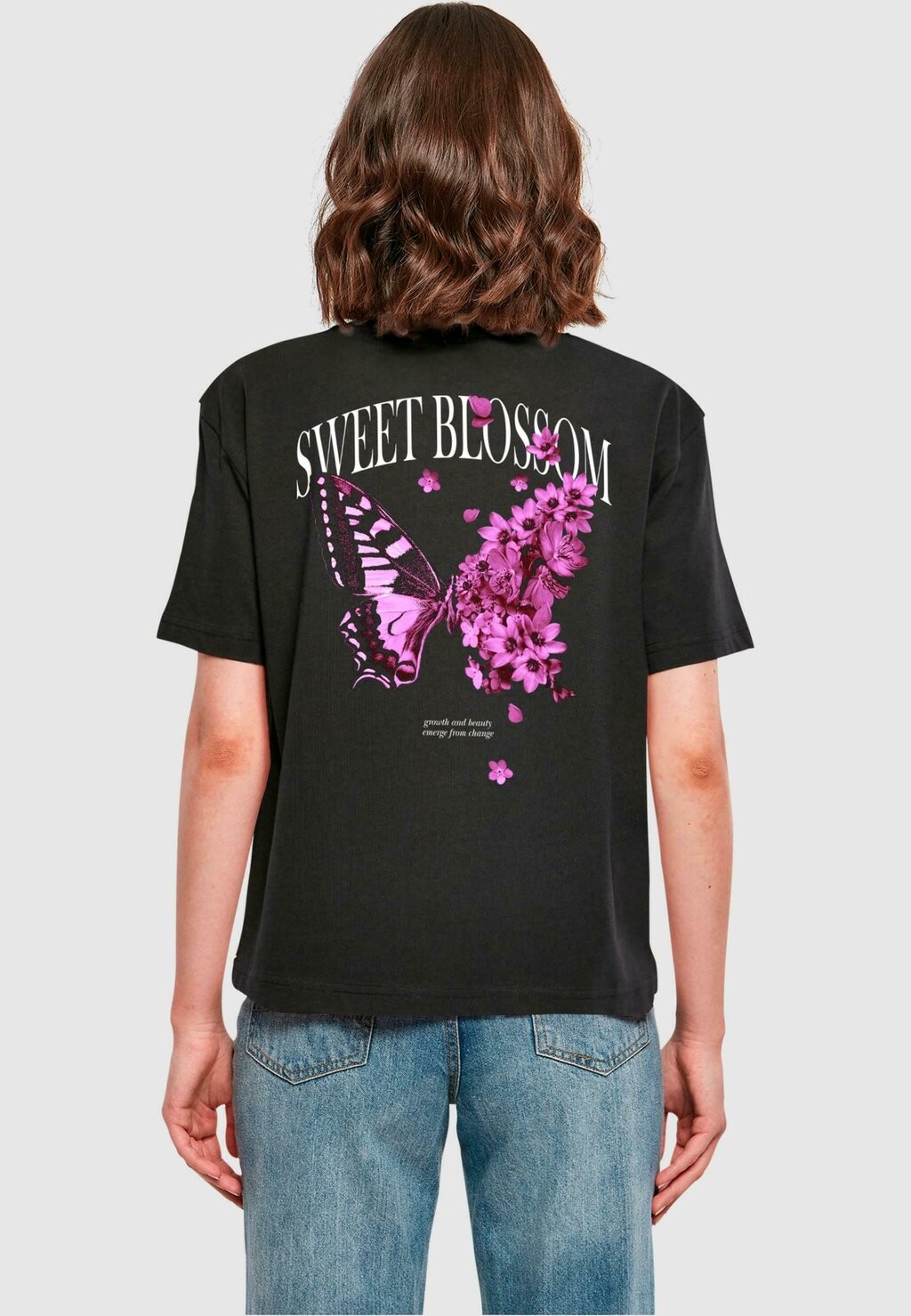 

Футболка с принтом SWEET BLOSSOM AND BEAUTY Mister Tee, цвет black