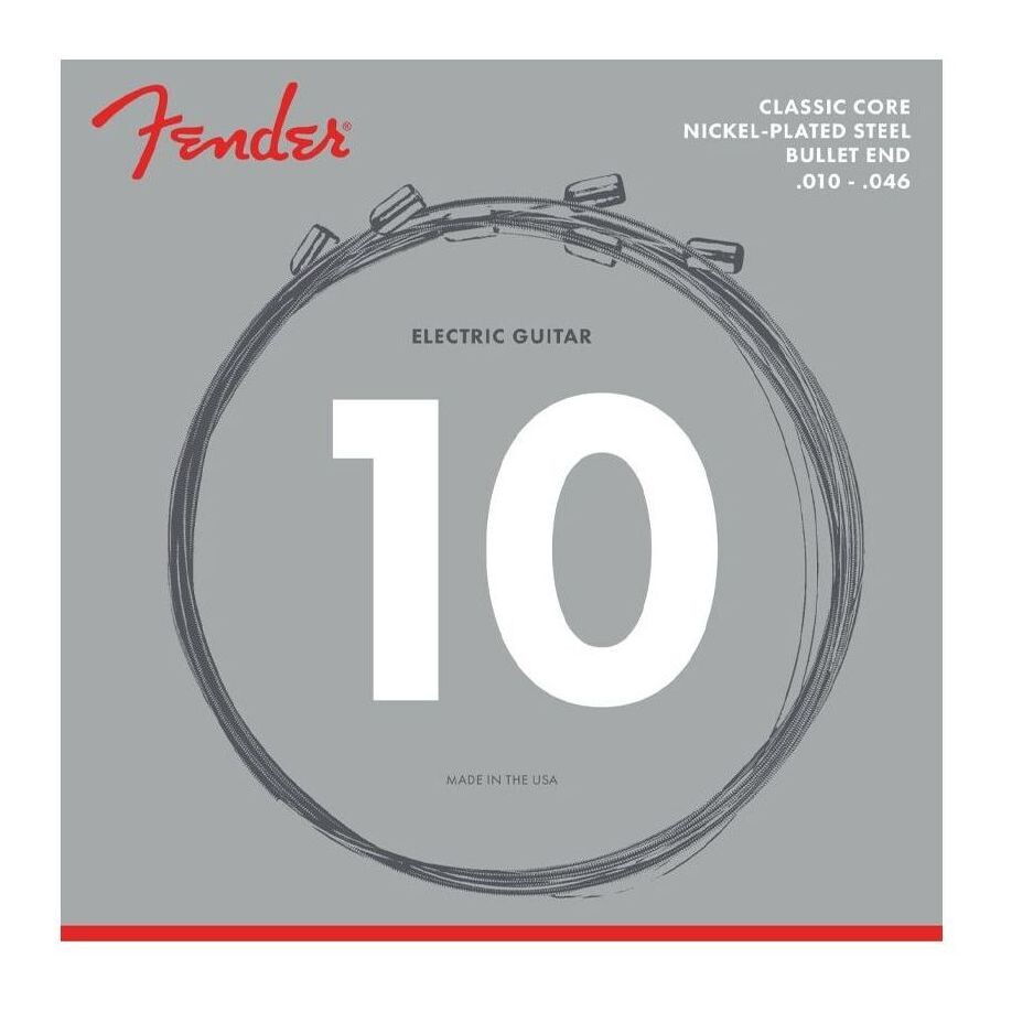 

Струны Fender 3255L Classic Core для электрогитары никелированная сталь пулевидные наконечники (.010-.046)