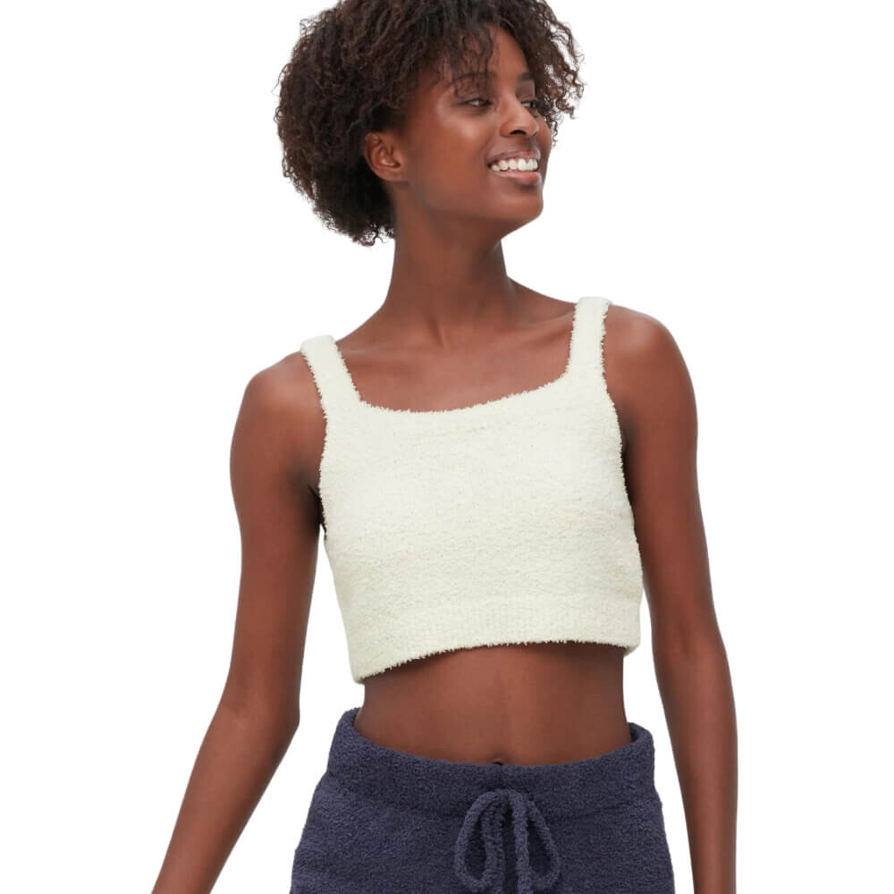 

Топ Uniqlo Soft Fluffy Relaxed Fit Bralette, белый