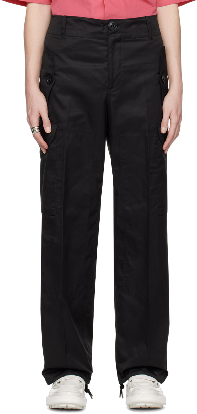 Черные брюки карго в стиле милитари Alexander McQueen
