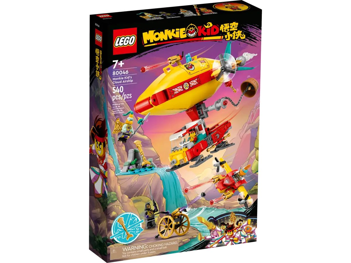 Конструктор Lego Monkie Kid's Cloud Airship 80046, 540 деталей силиконовый чехол на realme x7 жираф с шарами для реалми икс 7