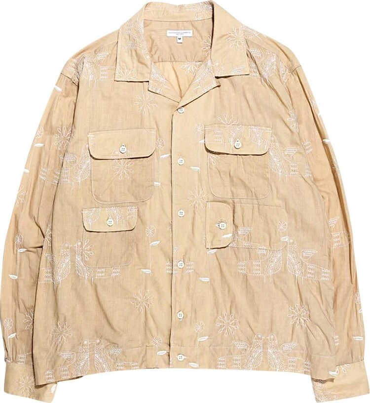 

Рубашка Engineered Garments Graphic Print Shirt 'Khaki', загар