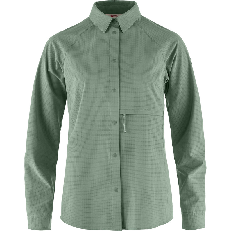 Женская треккинговая блузка Abisko Fjällräven, зеленый блузка воздушная 42 размер
