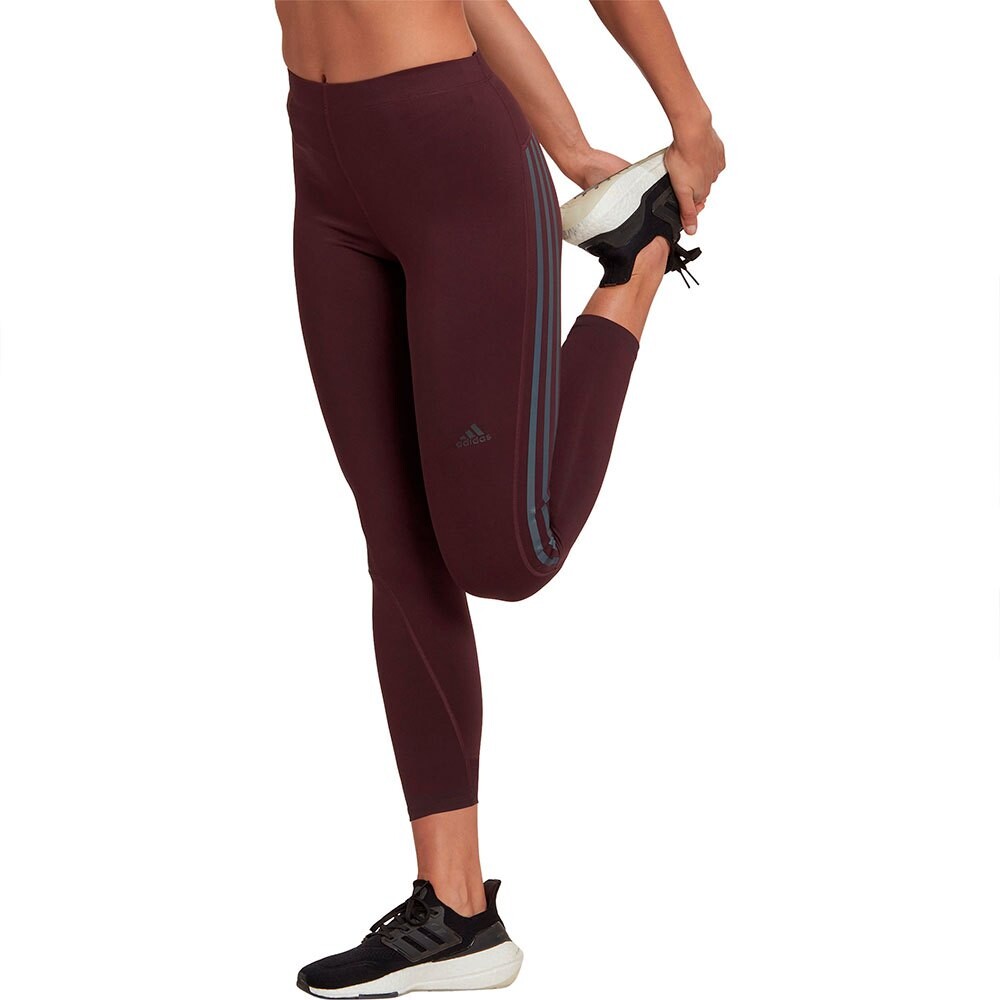

Леггинсы adidas Run Icons 3 Stripes 7/8, красный
