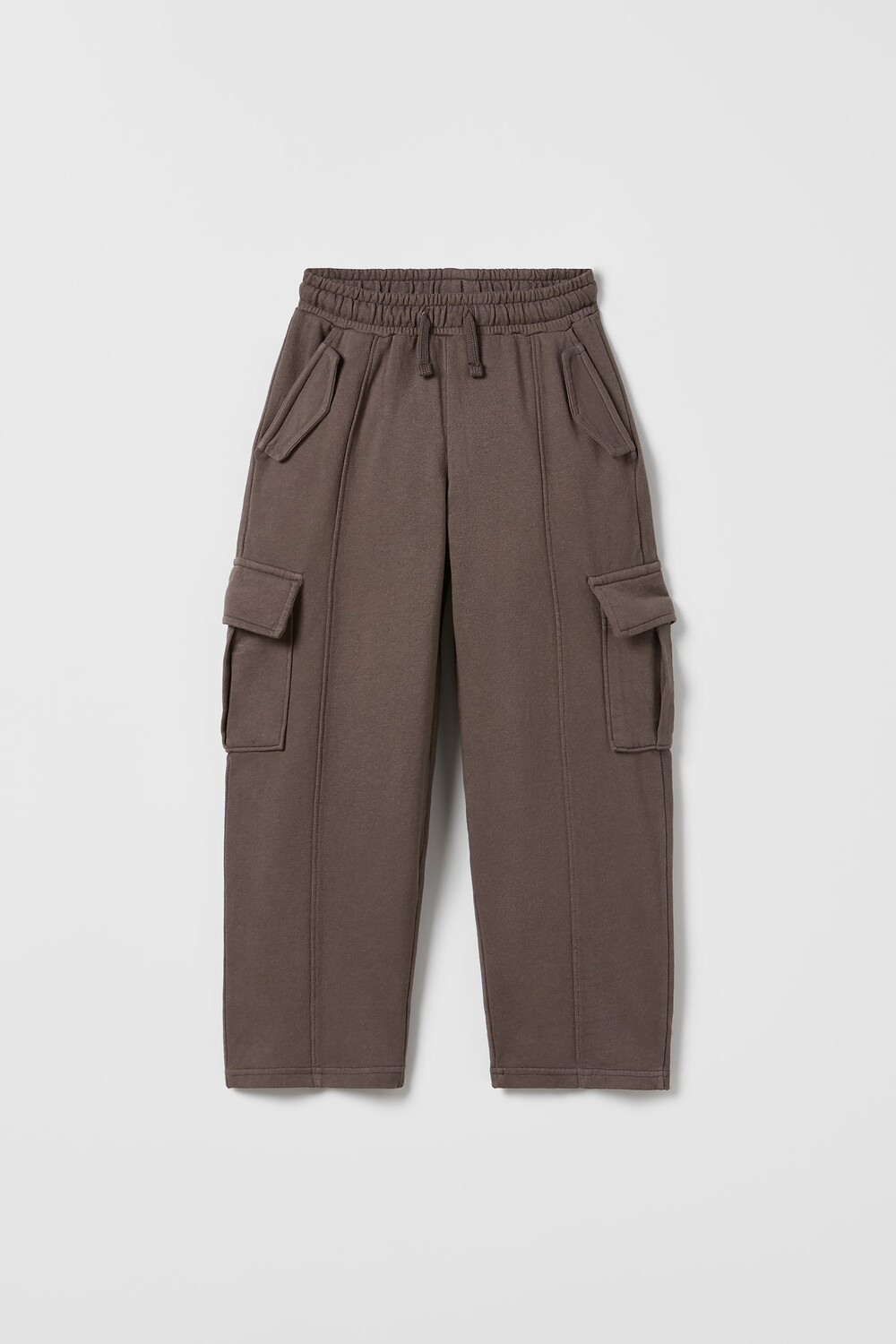 

Брюки college из ткани с карманами на бедрах Zara, браун