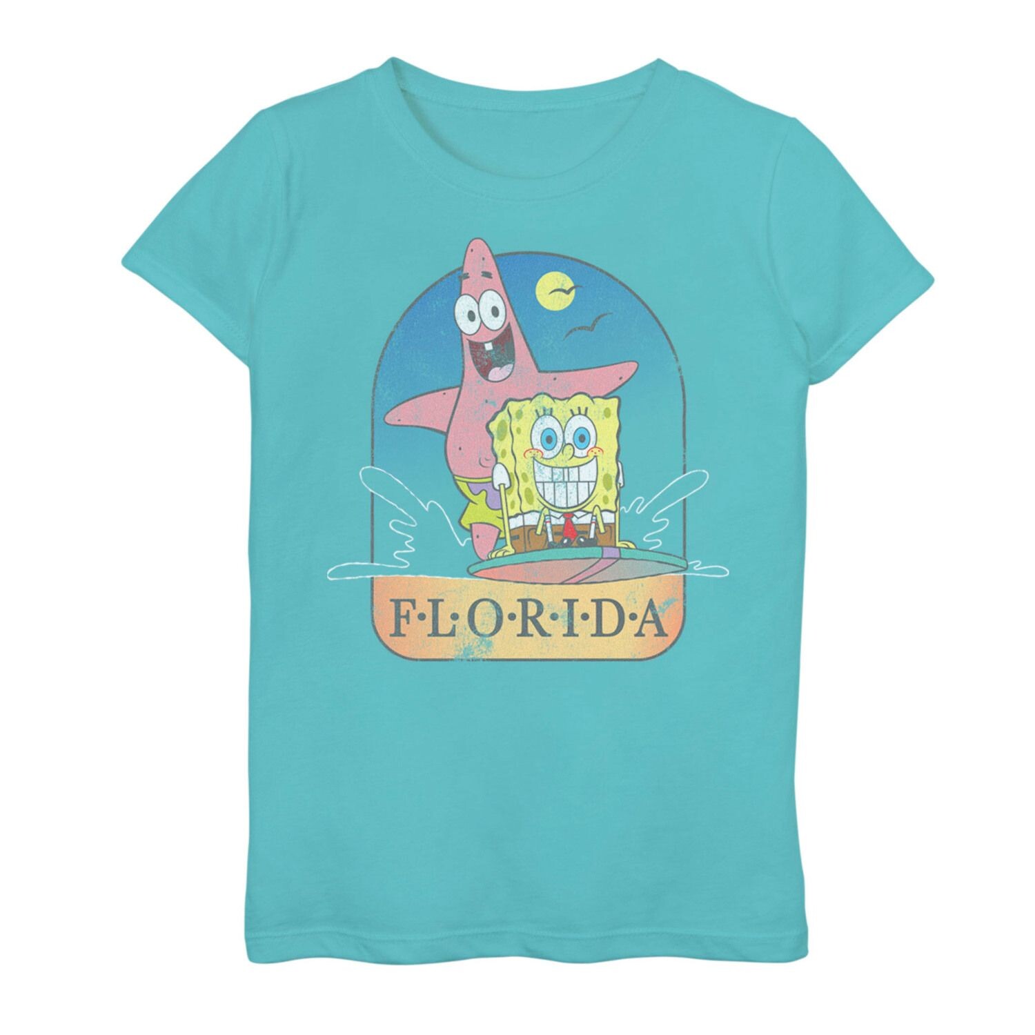 

Футболка с рисунком «Губка Боб Квадратные Штаны» для девочек 7–16 лет «Destination Florida» Nickelodeon