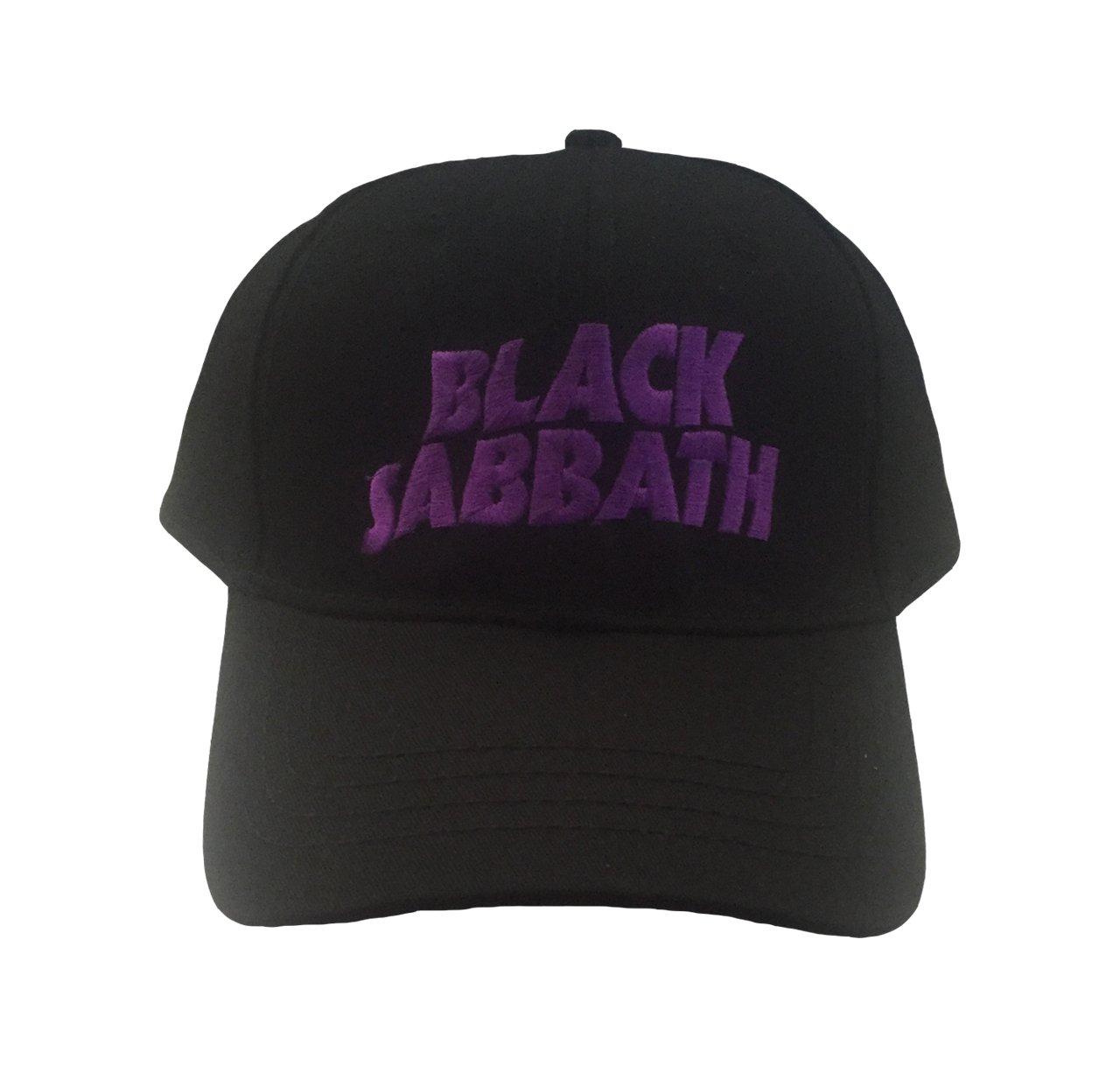 Классическая бейсболка с логотипом и волнистым ремешком на спине Black Sabbath, черный