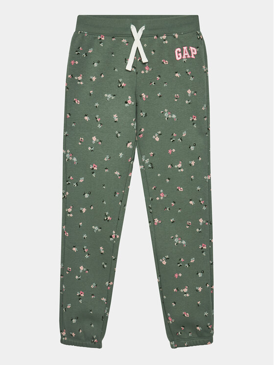 Спортивные брюки стандартного кроя Gap, зеленый тканевые брюки стандартного кроя gap зеленый