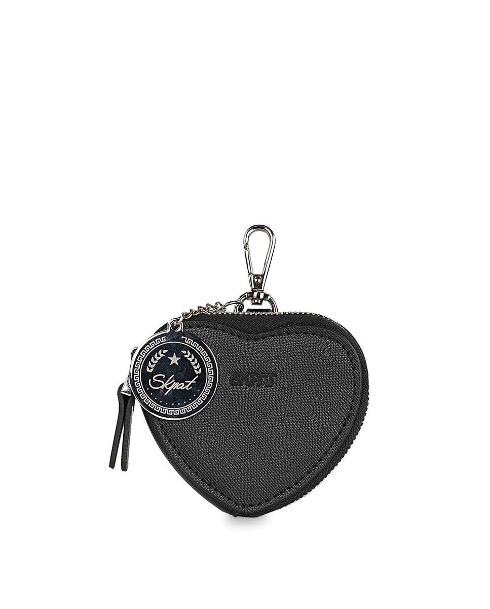 Женская сумочка с брелоком Siena черного цвета на молнии SKPAT, черный