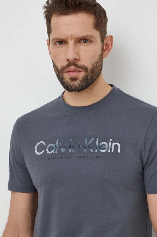 

Хлопковая футболка Calvin Klein, серый