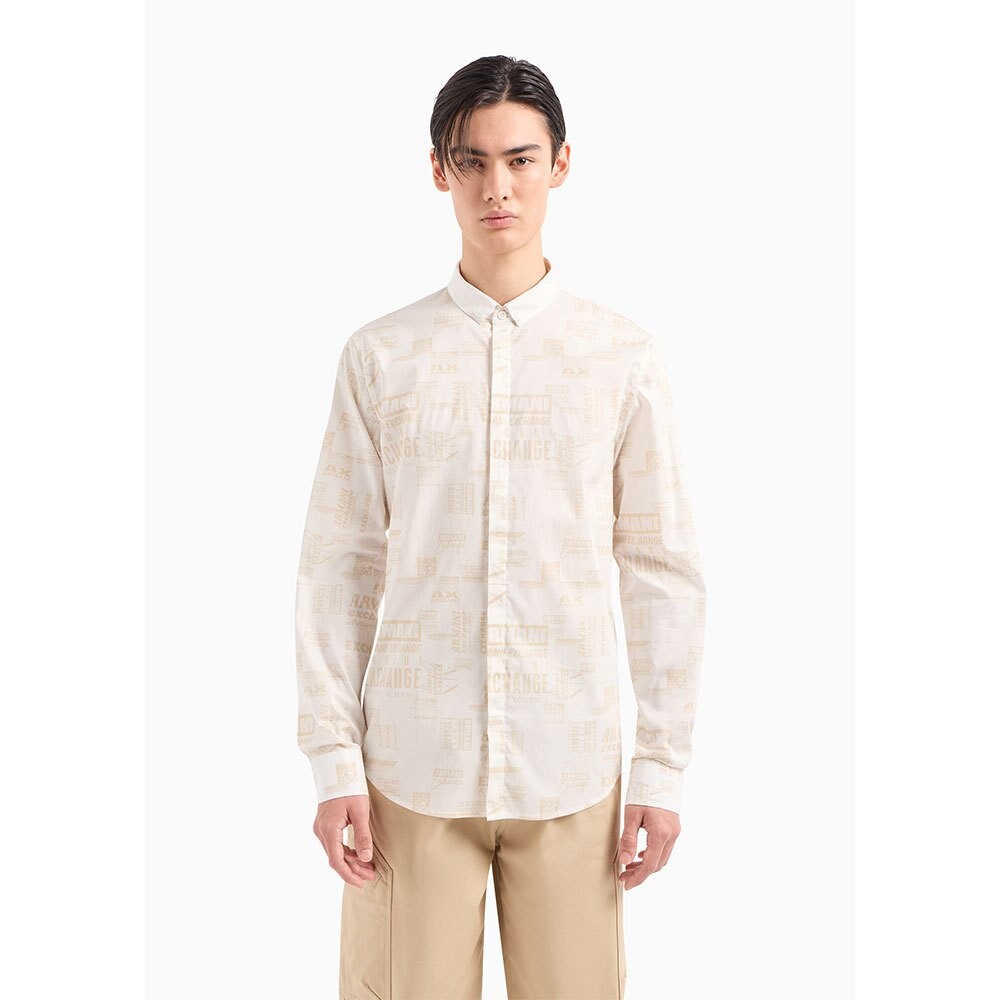 

Рубашка с длинным рукавом Armani Exchange 3DZC25_ZNEAZ, бежевый