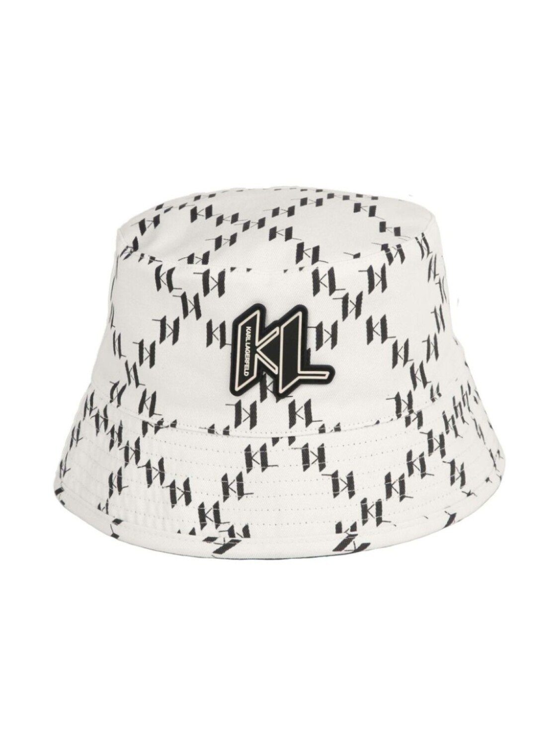

Karl Lagerfeld Kids двусторонняя панама с логотипом, белый