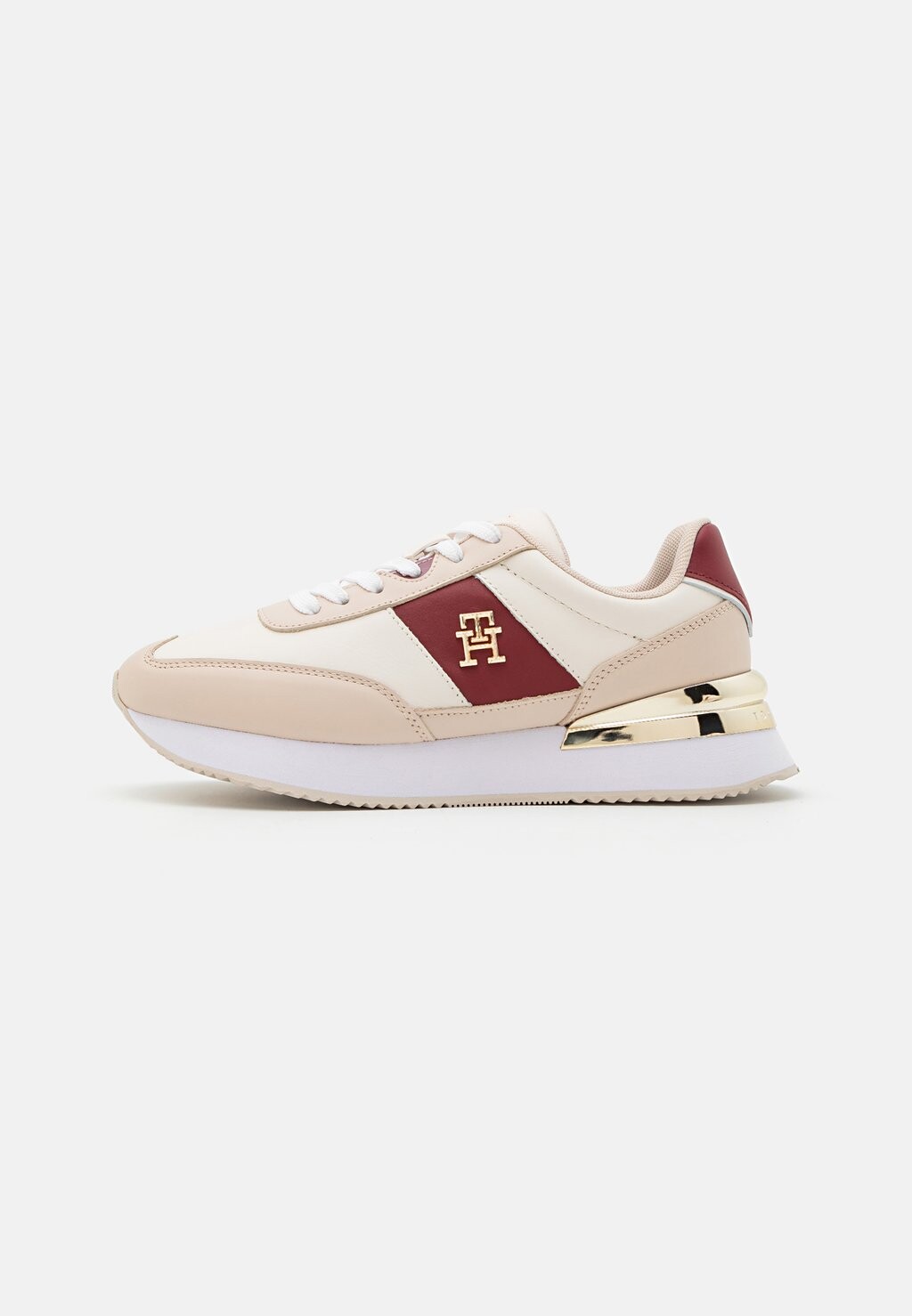 Низкие кроссовки ELEVATED FEMININE RUNNER Tommy Hilfiger, старинный белый кроссовки th elevated feminine runner gld tommy hilfiger белый