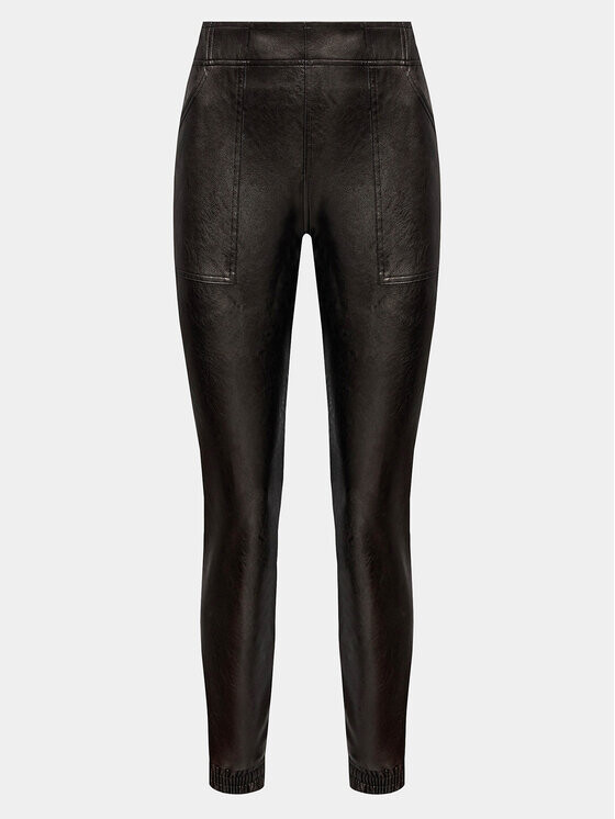 

Брюки стандартного кроя из искусственной кожи Spanx, черный