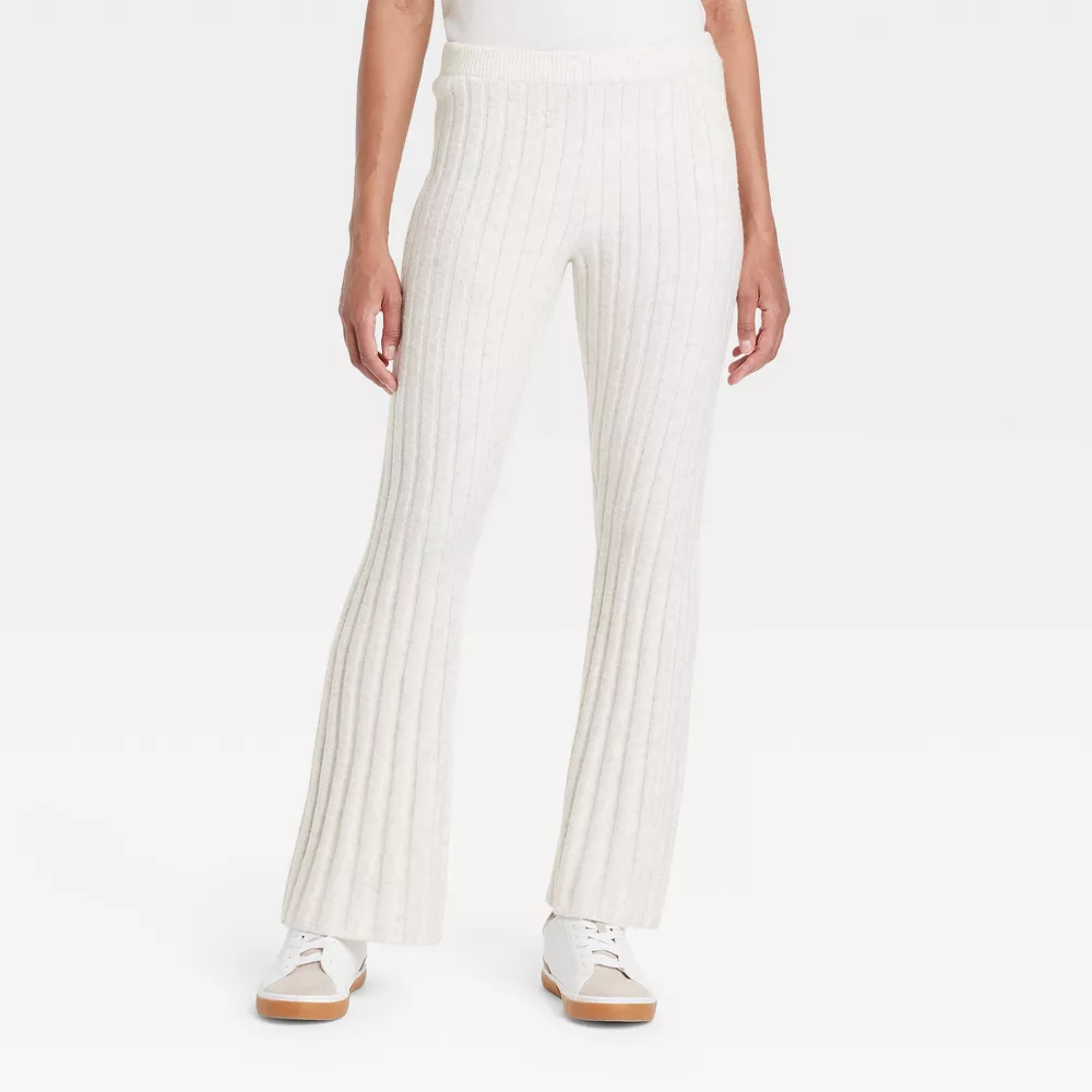 

Женские расклешенные брюки с высокой посадкой в рубчик - A New Day, цвет Oatmeal