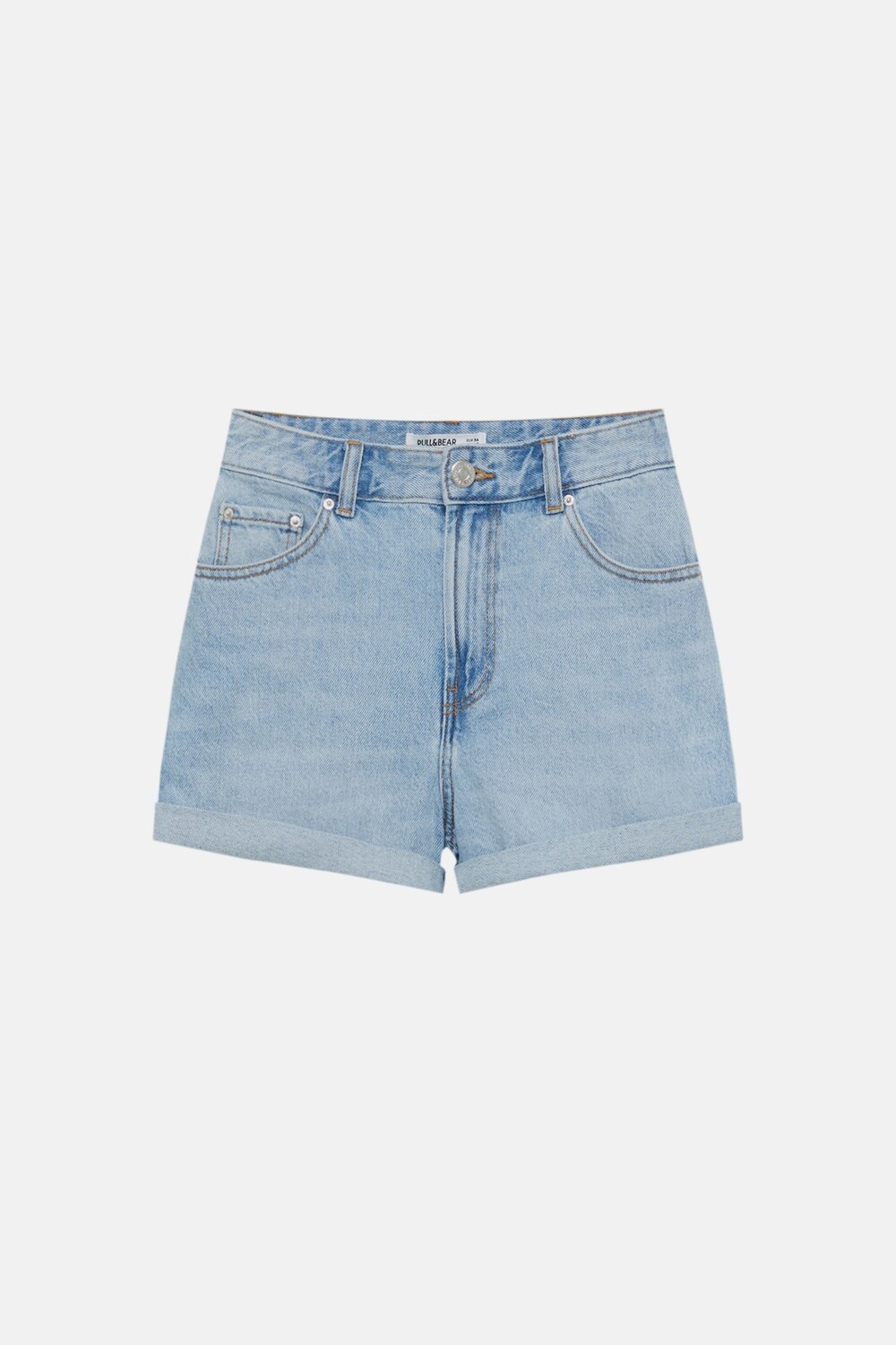

Шорты Pull&Bear High Waist Denim, голубой