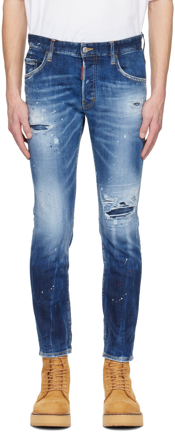 

Синие джинсы скинни Dsquared2
