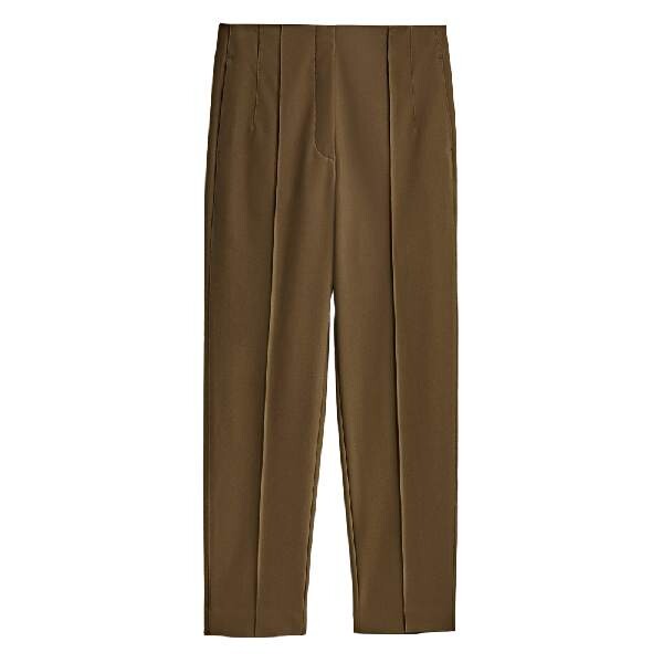 

Брюки Massimo Dutti Slim Fit Technical, темный хаки