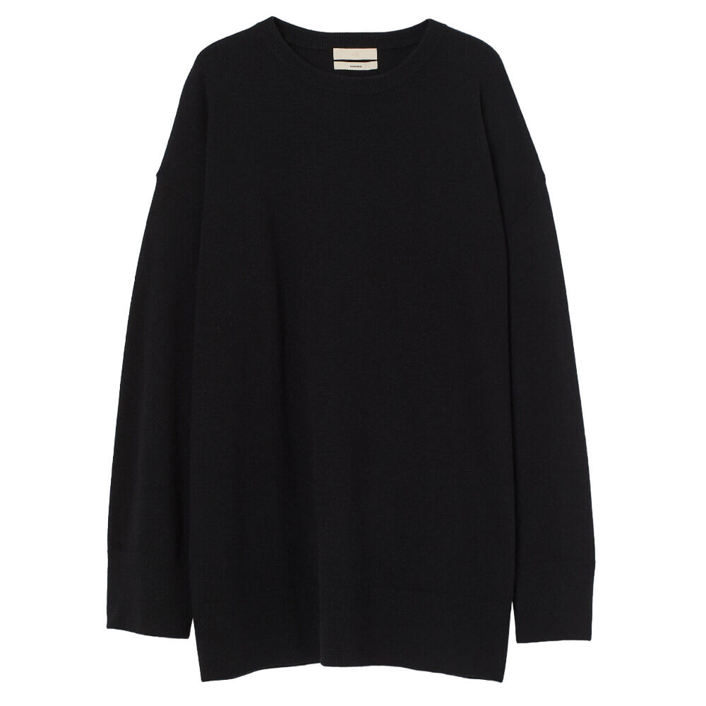 

Свитер H&M Premium Selection Oversized Cashmere, черный