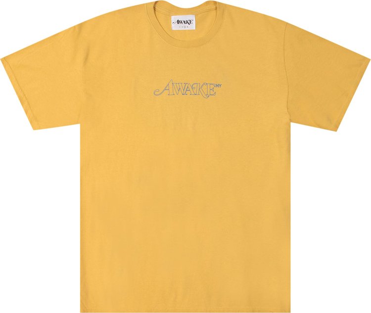 Футболка Awake NY Classic Outline Logo Short-Sleeve Tee 'Mustard', желтый