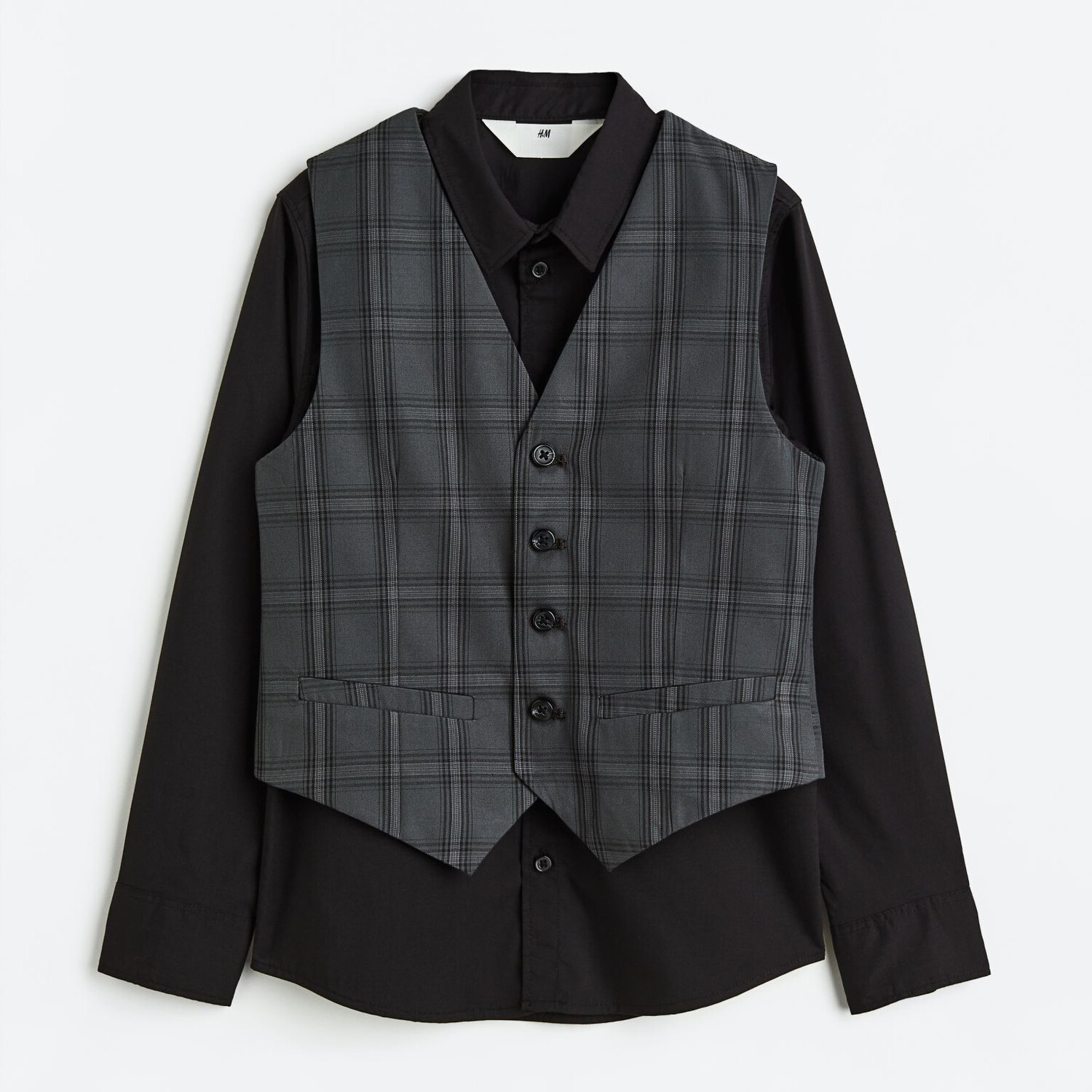 

Набор из 2 предметов H&M Plaid, темно-серый