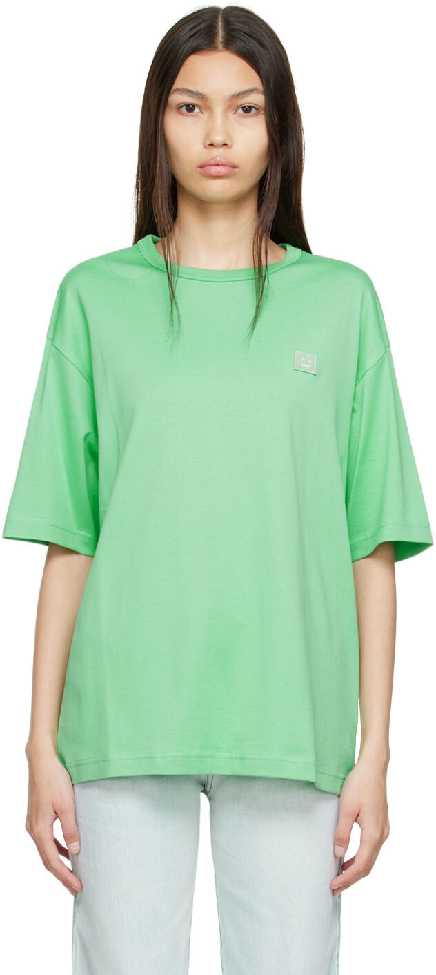

Зеленая футболка из органического хлопка Acne Studios
