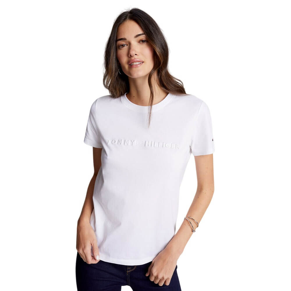 

Футболка Tommy Hilfiger Tonal Hilfiger Logo, белый