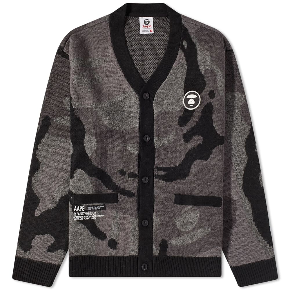 

Джемпер AAPE Badge Logo Camo Cardigan, Серый