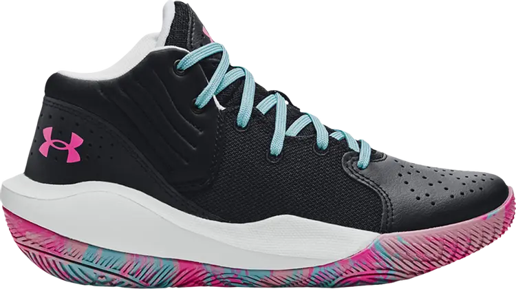 

Кроссовки Under Armour Jet 21 GS Black Pink Aqua, черный