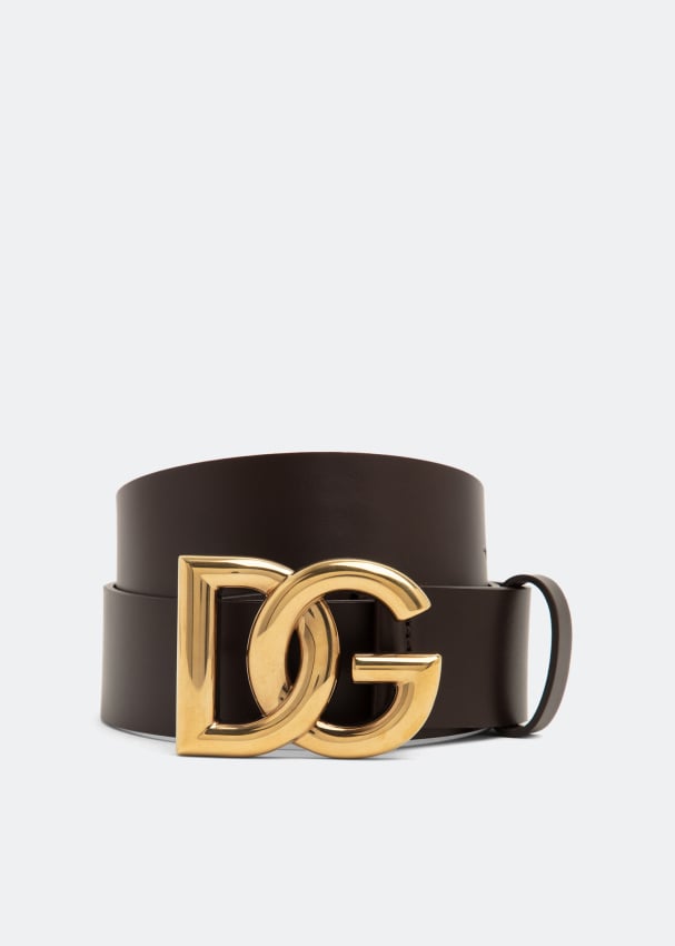 Ремень DOLCE&GABBANA DG leather belt, коричневый цена и фото