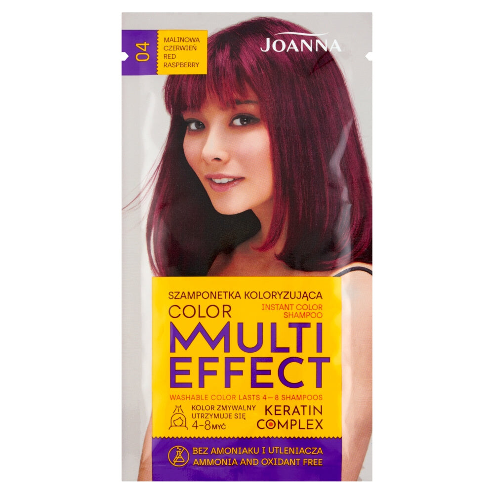 Joanna Оттеночный шампунь Multi Effect Color 04 Красная малина 35г